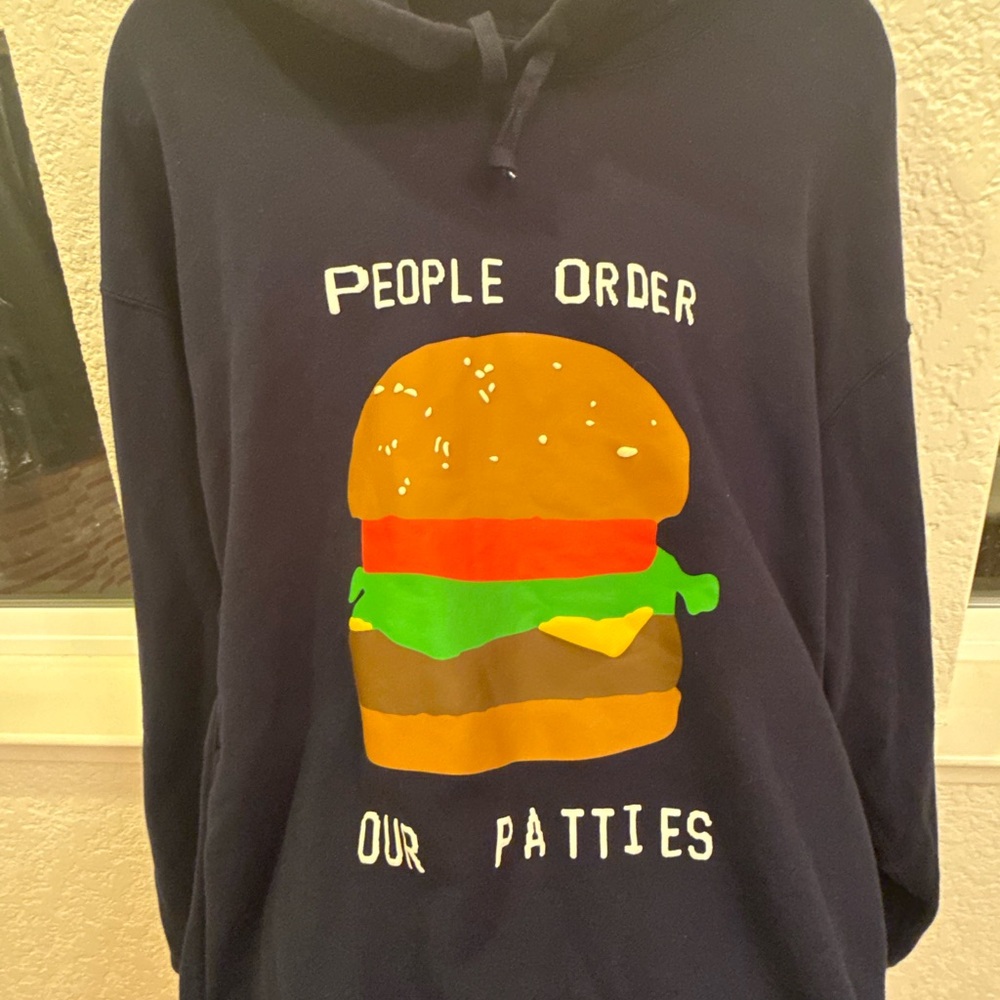 Uniqlo UT Hoodie SpongeBob Krabby Pattie Cactus Plant Flee Market Hoodie Navy XL - Picture 6 of 15